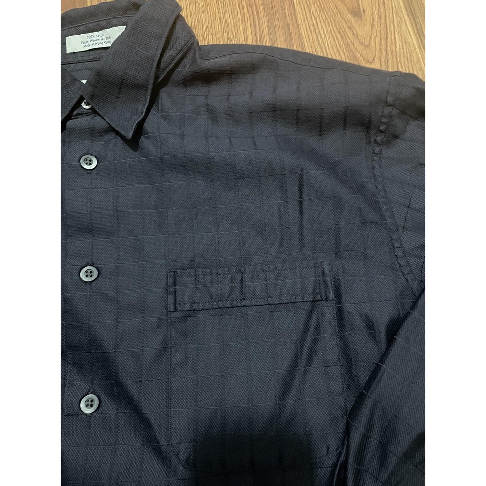 John W Nordstrom Shirt Mens Large Classic Fit Black Check Long Sleeve - Picture 4 of 12